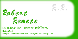 robert remete business card